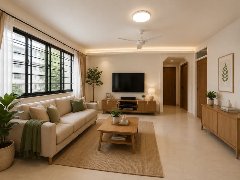 617 Hougang Avenue 8, 617 Hougang Avenue 8, 3 Bedrooms, 1,119 sqft, HDB Flat For Sale, by James Lim, 500039252 - Living Room - PropertyGuru.com.sg