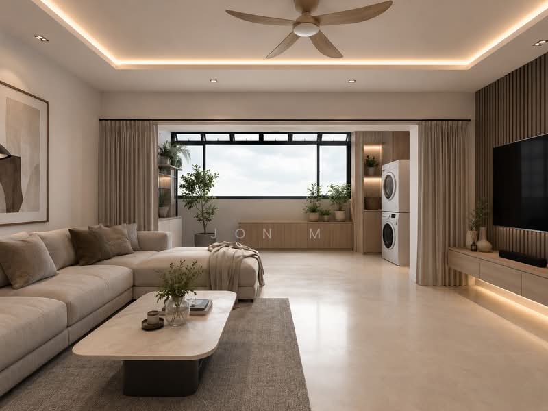 712 Hougang Avenue 2, 712 Hougang Avenue 2, 3 Bedrooms, 1,658 sqft, HDB Flat For Sale, by Jon M, 500040405 - Living Room - PropertyGuru.com.sg