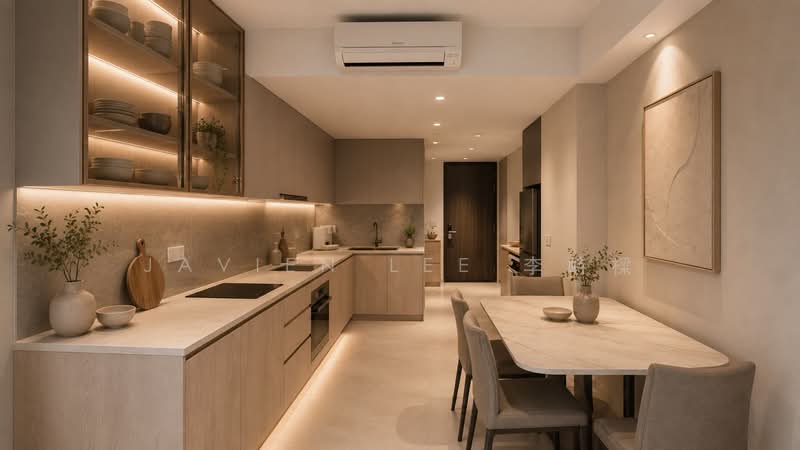 Riverfront Residences, 41 Hougang Avenue 7, 2 Bedrooms, 721 sqft, Condominium For Sale, by Javien Lee 李峙樑, 500041306 - Kitchen - PropertyGuru.com.sg