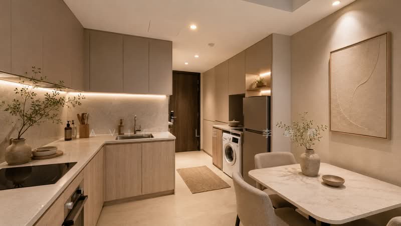 Riverfront Residences, 41 Hougang Avenue 7, 2 Bedrooms, 721 sqft, Condominium For Sale, by Javien Lee 李峙樑, 500041306 - Kitchen - PropertyGuru.com.sg
