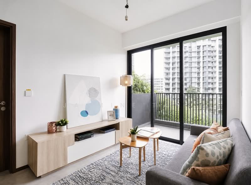Lentor Modern, Lentor Central, 2 Bedrooms, 732 sqft, Condominium For Sale, by Jasmine Tan, 500041471 - Living Room - PropertyGuru.com.sg
