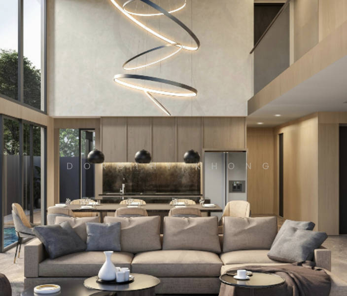 NEW 4 Levels Stunning & Spacious Semi-D Semi-Detached House For Sale at S$ 8,280,000 | PropertyGuru Singapore - Living Room