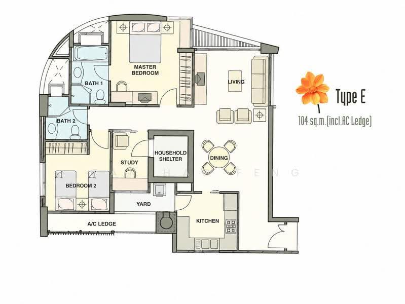 Dahlia Park Condo, 9 Flora Drive, Changi Airport / Changi Village, 2 Bedrooms, 1,076 sqft, Condominium For Sale, by Tan Hao Feng, 500042440 - PropertyGuru.com.sg