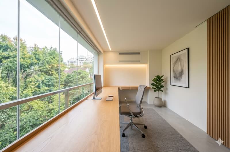 Hillview Crescent, Hillview Crescent, 6 Bedrooms, 4,000 sqft, Semi-Detached House For Sale, by Zoe Lim, 500043173 - AI impression - Master Study - PropertyGuru.com.sg