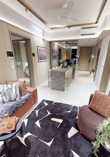 River Modern, River Galley Green, 2 Bedrooms, 646 sqft, Condominium For Sale, by Irene Tow, 500044049 - Living Room - PropertyGuru.com.sg