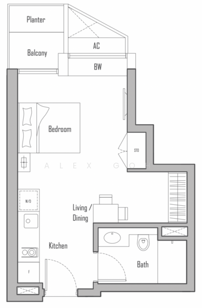 V on Shenton, 5 Shenton Way, Studio, 452 sqft, Condominium For Rent, by Alex Goh, 500044145 - PropertyGuru.com.sg