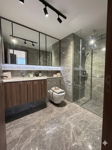 Lentor Modern, 7 Lentor Central, 2 Bedrooms, 732 sqft, Condominium For Rent, by Cortina Yeo, 500045188 - Mbr Bathroom - PropertyGuru.com.sg