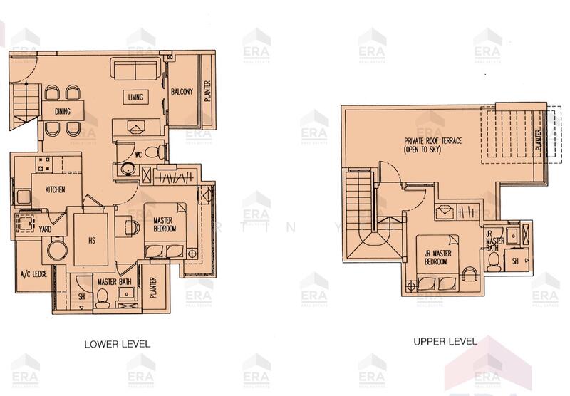 Freehold Duplex Penthouse Katong Joo Chiat 1km Tao Nan School 2 Bed 3 Bath Spacious Apartment For Sale at S$ 1,650,000 | PropertyGuru Singapore