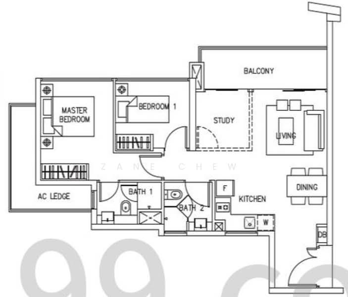 Eight Riversuites, 2 Whampoa East, 2 Bedrooms, 807 sqft, Condominium For Sale, by Zane Chew, 500046548 - PropertyGuru.com.sg