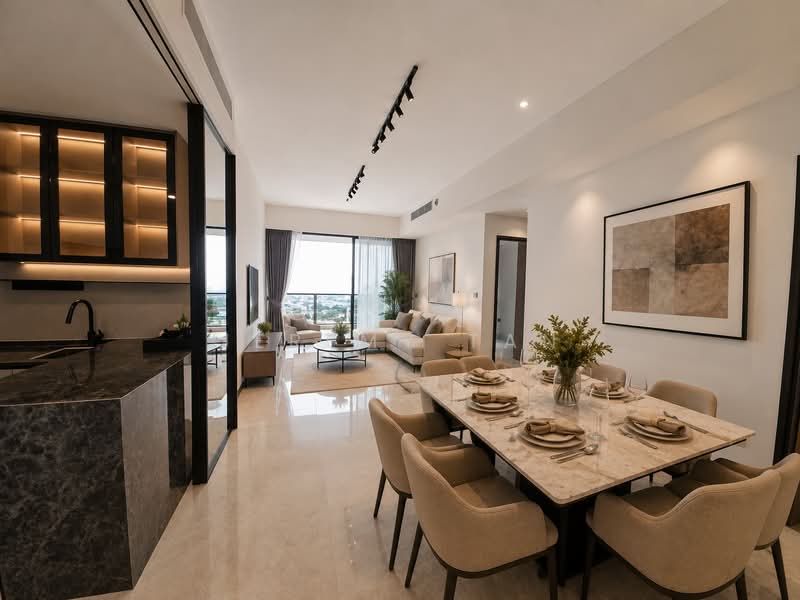 Perfect Ten, 323 Bukit Timah Road, 3 Bedrooms, 1,281 sqft, Condominium For Rent, by Jeremy Tan, 500048202 - Kitchen (staged artist impression) - PropertyGuru.com.sg