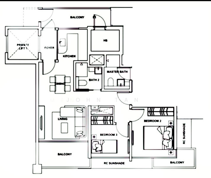 Onze @ Tanjong Pagar, 11 Kee Seng Street, 2 Bedrooms, 700 sqft, Condominium For Rent, by John Tan, 500049903 - PropertyGuru.com.sg