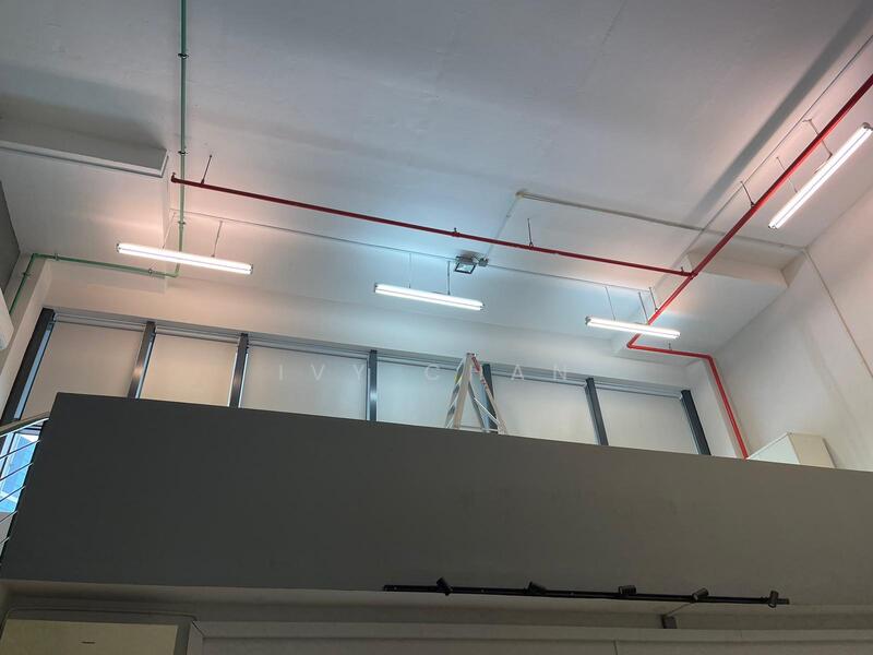 Oxley BizHub, 61 Ubi Road 1, 1,561 sqft, Light Industrial (B1) For Rent, by Ivy Chan, 500050110 - Easy eyeballs  downwards from loft offic - CommercialGuru.com.sg