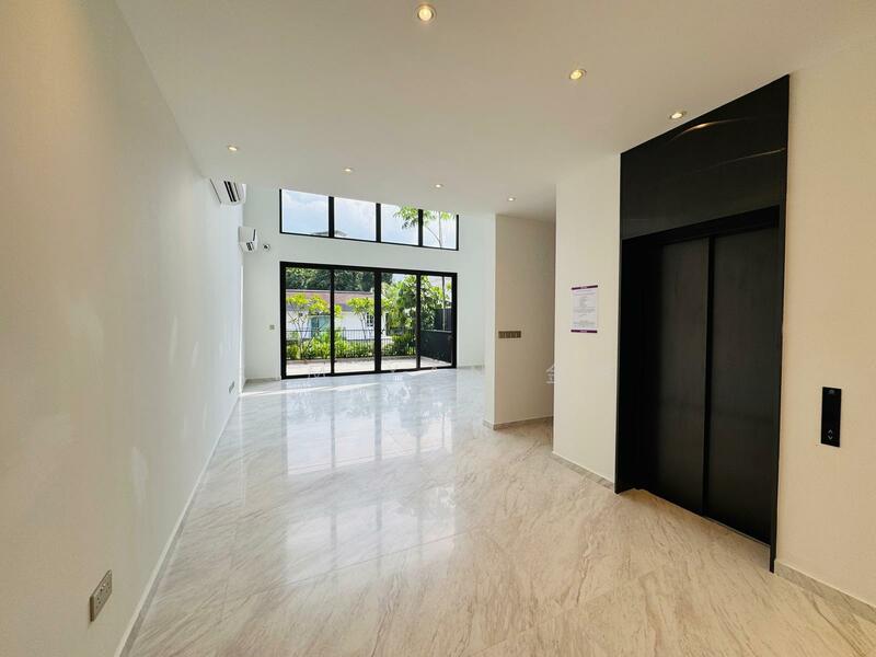 Brand New & luxury, 4 levels with Lift, living & dining hall with high ceiling & marble floor Terraced House For Sale at S$ 7,880,000 | PropertyGuru Singapore - Entrance