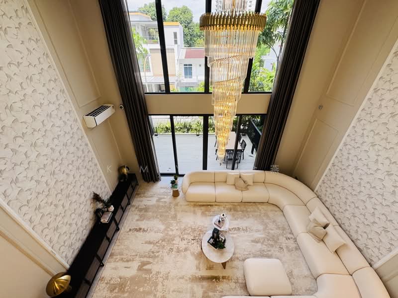 Brand New & luxury, 4 levels with Lift, living & dining hall with high ceiling & marble floor, walk to Novena MRT - call 8130 3636 to view now!, 5 Bedrooms, 6,062 sqft, Terraced House For Sale, by Kim Yan 金燕, 500050269 - Living Room - PropertyGuru.com.sg