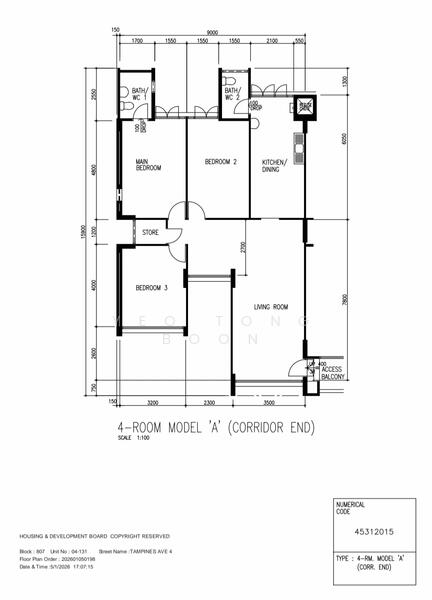 For Sale 807 Tampines Avenue 4