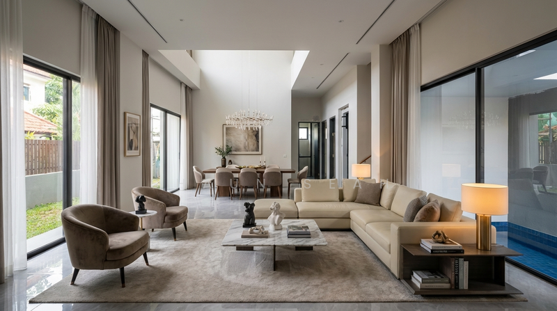 TOP SOON - Brand New Semi-D Near Catholic High & Junction 8 Semi-Detached House For Sale at S$ 8,880,000 | PropertyGuru Singapore - Living Room