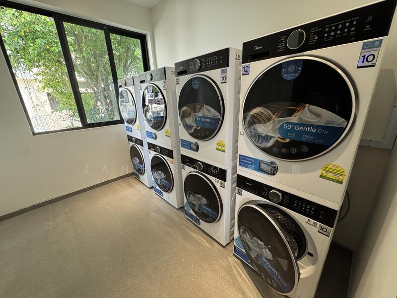 Newton MRT (6mins) All-Female MUJI-Style Co-Living Rooms for Rent. Brand New, Fully Furnished!, 25 Glistead Road, Room Rental, 150 sqft, Conservation House For Rent, by Zane Soo 苏昱能, 500052757 - Laundry Area - PropertyGuru.com.sg