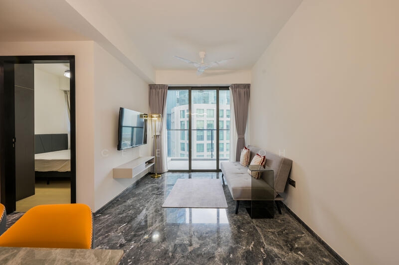 One Bernam, 1 Bernam Street, 2 Bedrooms, 700 sqft, Condominium For Rent, by Celeste Poh, 500052773 - Living Room - PropertyGuru.com.sg