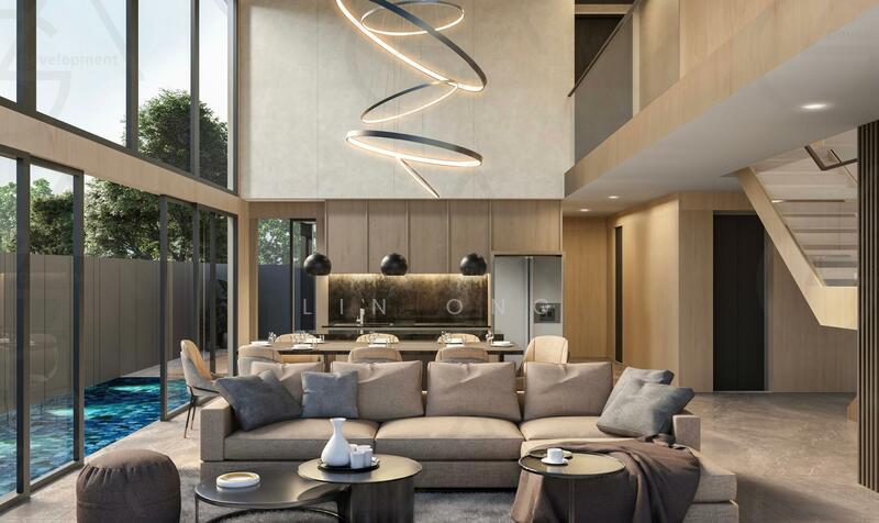 Brand New 2.5+M Storey Semi-D @ Serangoon Garden, Crowhurst, Bloxhome, Bodmin Dr vicinity Semi-Detached House For Sale at S$ 8,280,000 | PropertyGuru Singapore - Living Room