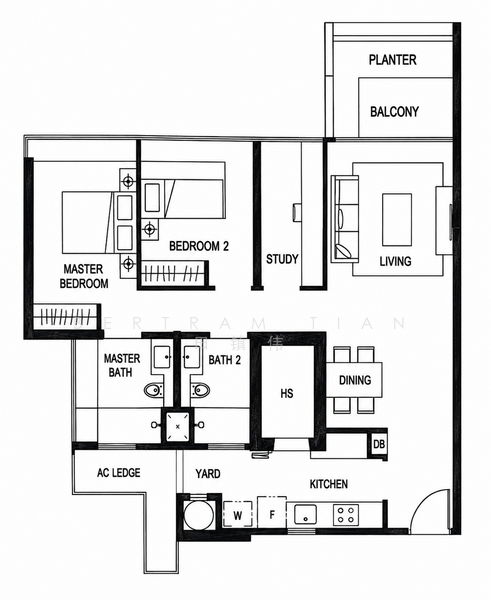 The Minton, 12 Hougang Street 11, 2 Bedrooms, 1,109 sqft, Condominium For Sale, by Bertram Tian 田镇伟, 500053749 - PropertyGuru.com.sg