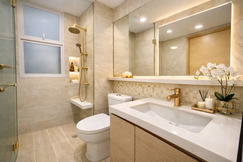 The Rainforest, 343 Choa Chu Kang Avenue 3, 3 Bedrooms, 1,130 sqft, Executive Condominium For Sale, by Alvin Lim Yi Cheng, 500053759 - Common Bathroom (ID) - PropertyGuru.com.sg