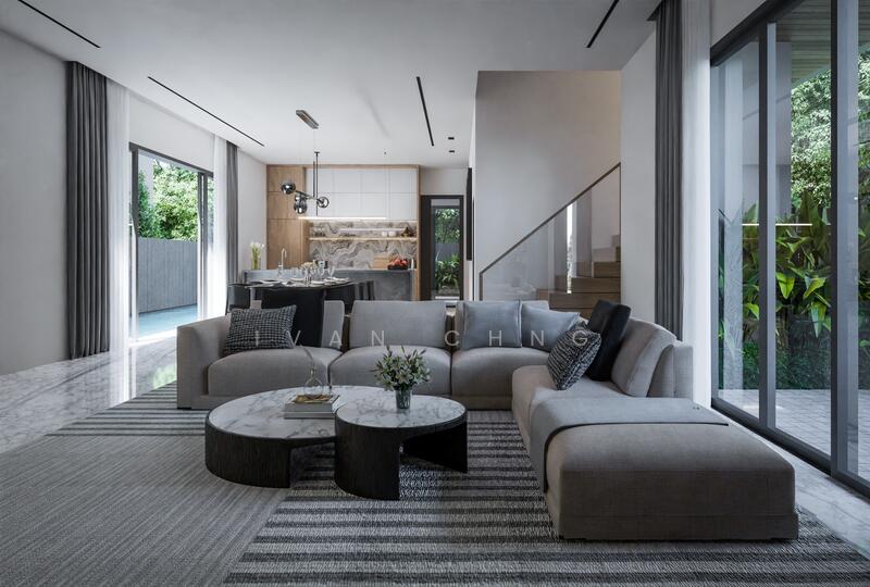 ⭐️⭐️LANDED7772@ Only $2,3xx land psf Brand New Detached 6 Ensuites near Siglap and Marine Parade Detached House For Sale at S$ 11,580,000 | PropertyGuru Singapore - Living Room