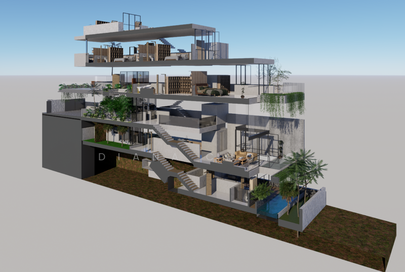 Brand New 6-Level Designer Home at Kembangan | Lift | Pool | 5+1 Ensuite Corner Terrace For Sale at S$ 10,500,000 | PropertyGuru Singapore - Bedroom