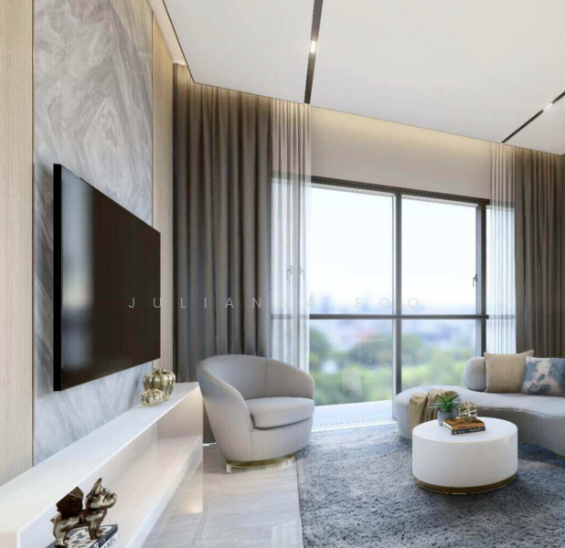 CHEAP 4FH 4BR, $400K PROMO, DOORSTEP TO MRT Condominium For Sale at S$ 3,888,000 | PropertyGuru Singapore - Living Room