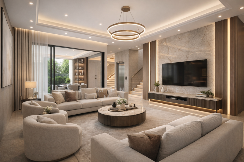 Jalan Kemuning Terraced House For Sale at S$ 5,280,000 | PropertyGuru Singapore - Living Room