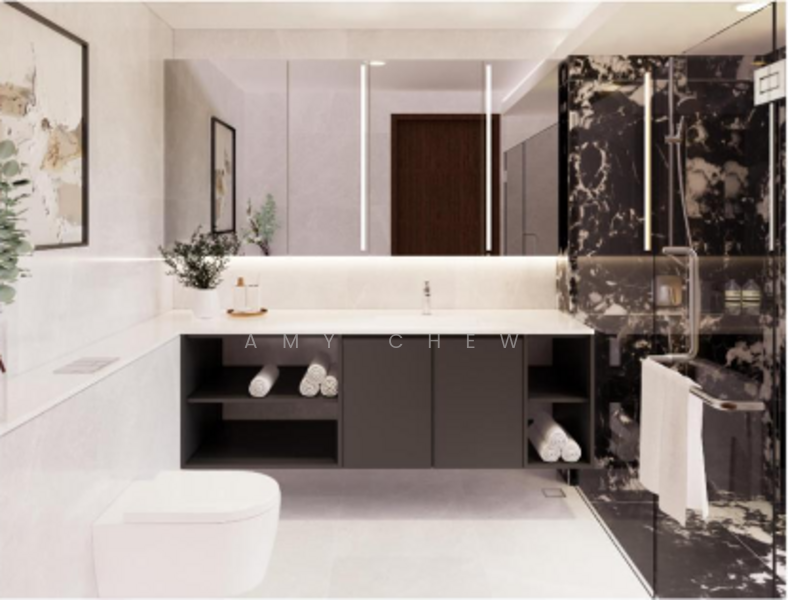 Masterpiece crafted by a Renowned Luxury Developer - Mezzanine Pool and Home Lift Semi-Detached House For Sale at S$ 9,800,000 | PropertyGuru Singapore - Bathroom