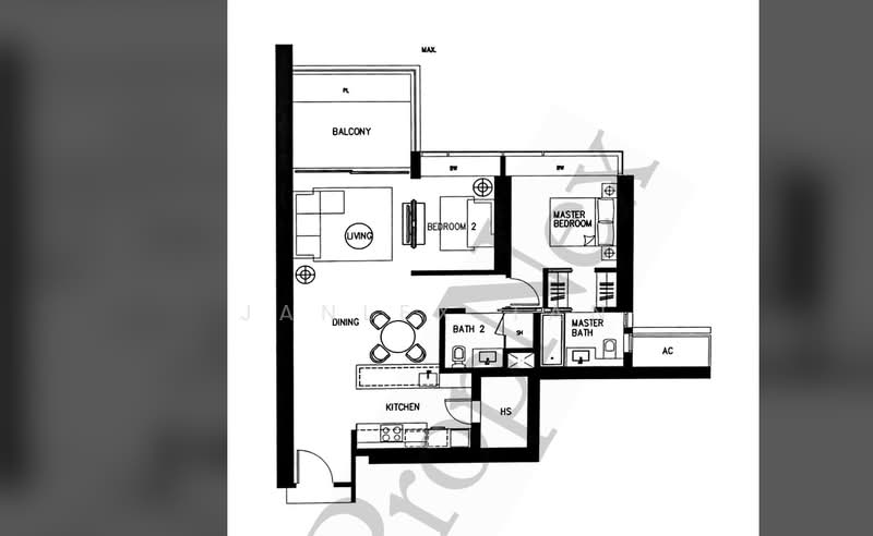 Concourse Skyline, 298 Beach Road, 2 Bedrooms, 1,141 sqft, Condominium For Rent, by Janlex Tan, 500055381 - PropertyGuru.com.sg