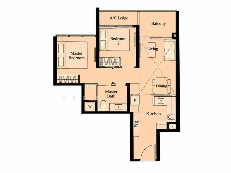 The Garden Residences, 1 Serangoon North View, Hougang / Punggol / Sengkang, 2 Bedrooms, 732 sqft, Condominium For Sale, by Vernon Sun, 500055849 - PropertyGuru.com.sg
