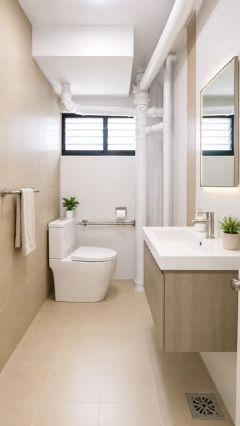 110 Tampines Street 11, 110 Tampines Street 11, 2 Bedrooms, 797 sqft, HDB Flat For Sale, by Wendi Sim, 500056185 - Common Bathroom - PropertyGuru.com.sg