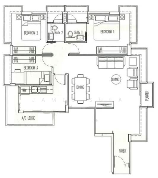 D'Oasia, 11 Lorong Melayu, 3 Bedrooms, 1,098 sqft, Condominium For Rent, by James Shea, 500057070 - PropertyGuru.com.sg