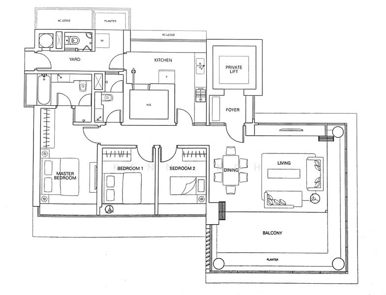 Pavilion 11, 23 Akyab Road, 3 Bedrooms, 1,485 sqft, Condominium For Rent, by Kenny Koh, 500057410 - PropertyGuru.com.sg