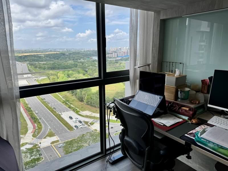 Riverbank at Fernvale, Sengkang West Way/Fernvale, 3 Bedrooms, 1,055 sqft, Condominium For Sale, by Sandra Tan, 500058034 - Common Bedroom 2 with study area  - PropertyGuru.com.sg