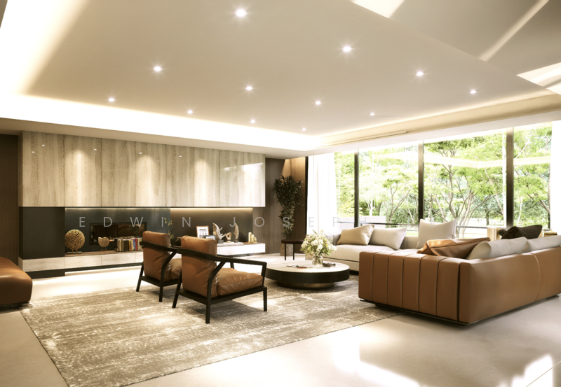 ⭐ Sole Agent ⭐ Brand New Lux Bungalow @ GCB Estate Detached House For Sale at S$ 21,800,000 | PropertyGuru Singapore - Living Room