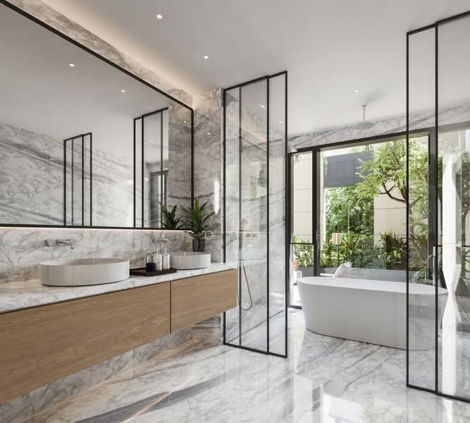 ⭐⭐LANDED7772@Newly Launched Cheapest Brand New Detached Courtyard @Palm (D15) 6rm Bungalow House For Sale at S$ 11,180,000 | PropertyGuru Singapore - Bathroom