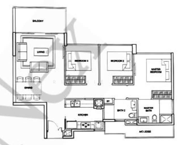 Parc Centros, 80 Punggol Central, 3 Bedrooms, 990 sqft, Condominium For Rent, by Ritchie Li, 500058458 - PropertyGuru.com.sg