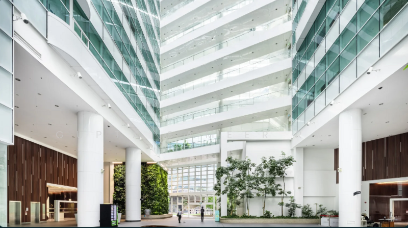 Solaris @ One-North, 1 Fusionopolis Walk, 10,948 sqft, Business / Science Park For Rent, by Gupta Sameer Raj, 500058602 - Lobby - CommercialGuru.com.sg