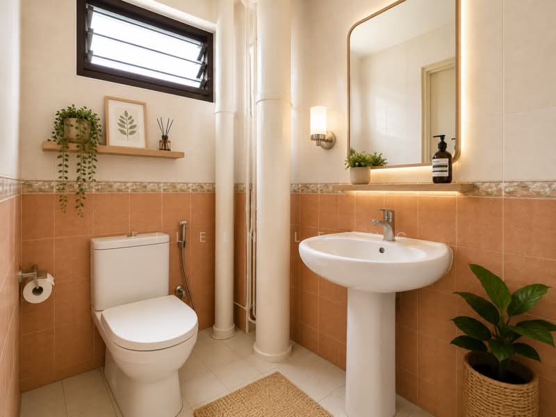 322B Anchorvale Drive, , 3 Bedrooms, 1,184 sqft, HDB Flat For Sale, by Eileen Leong, 500058672 - Bathroom - For Illustration Only - PropertyGuru.com.sg