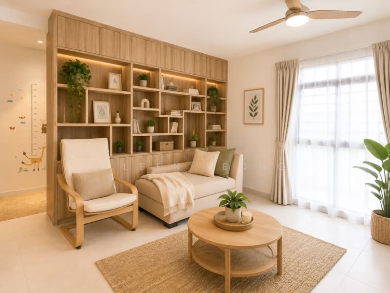 322B Anchorvale Drive, , 3 Bedrooms, 1,184 sqft, HDB Flat For Sale, by Eileen Leong, 500058672 - Living Room - For Illustration Only - PropertyGuru.com.sg