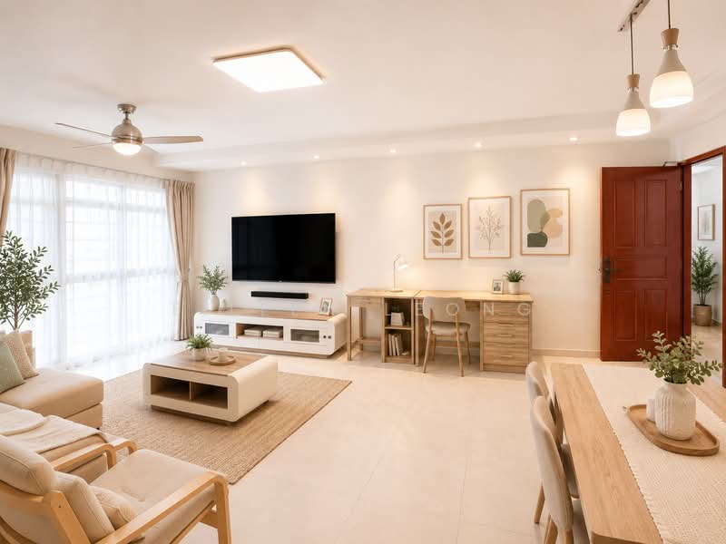322B Anchorvale Drive, , 3 Bedrooms, 1,184 sqft, HDB Flat For Sale, by Eileen Leong, 500058672 - Living Room - For Illustration Only - PropertyGuru.com.sg