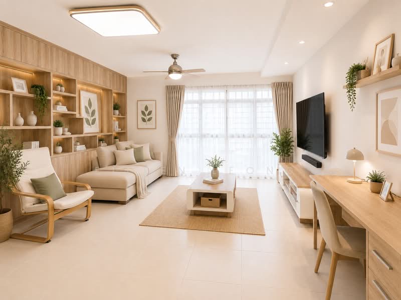 322B Anchorvale Drive, , 3 Bedrooms, 1,184 sqft, HDB Flat For Sale, by Eileen Leong, 500058672 - Living Room - For Illustration Only - PropertyGuru.com.sg