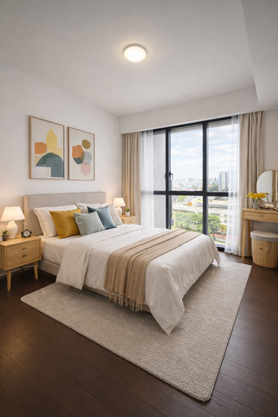 Tembusu Grand Condominium For Sale at S$ 2,000,000 | PropertyGuru Singapore - 3D rendering of bedroom