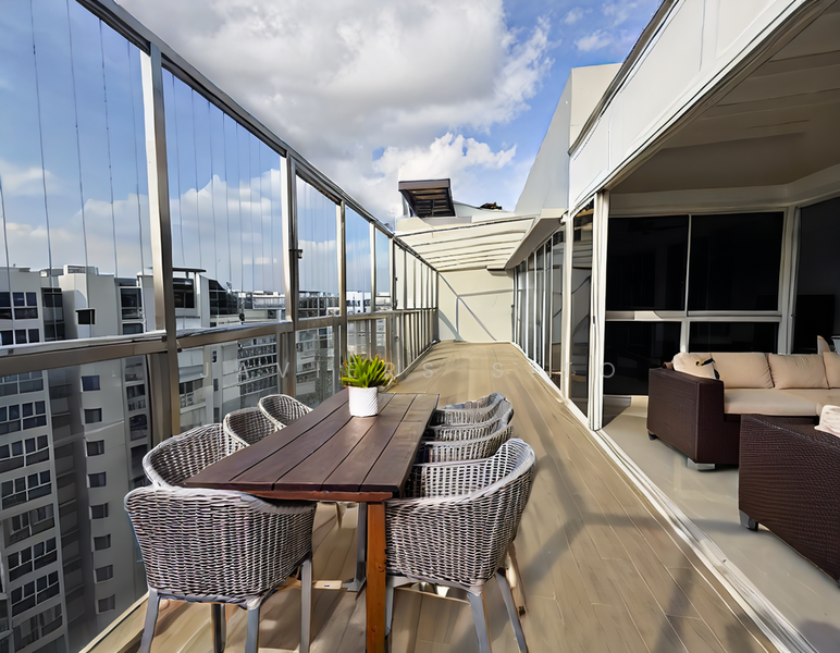 Rare 5 bedrooms dual key penthouse, no extension Executive Condominium For Sale at S$ 2,999,999 | PropertyGuru Singapore - Balcony