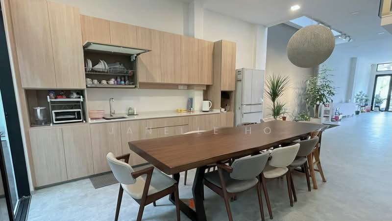 Stunning, Rare & Well-renovated Inter-Terrace - Your Desired Home with Lift! Terraced House For Sale at S$ 5,600,000 | PropertyGuru Singapore - Modern Open Concept Kitchen
