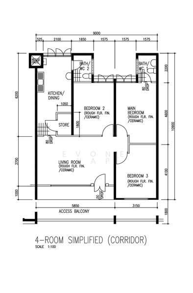 348 Ubi Avenue 1, 348 Ubi Avenue 1, 3 Bedrooms, 904 sqft, HDB Flat For Sale, by Evone Yap, 500059234 - PropertyGuru.com.sg