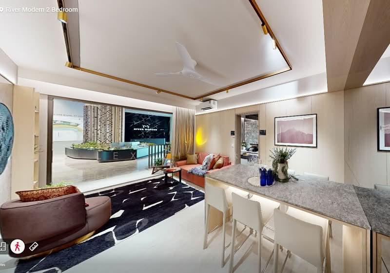 River Modern Condominium For Sale at S$ 1,819,000 | PropertyGuru Singapore - Living Room