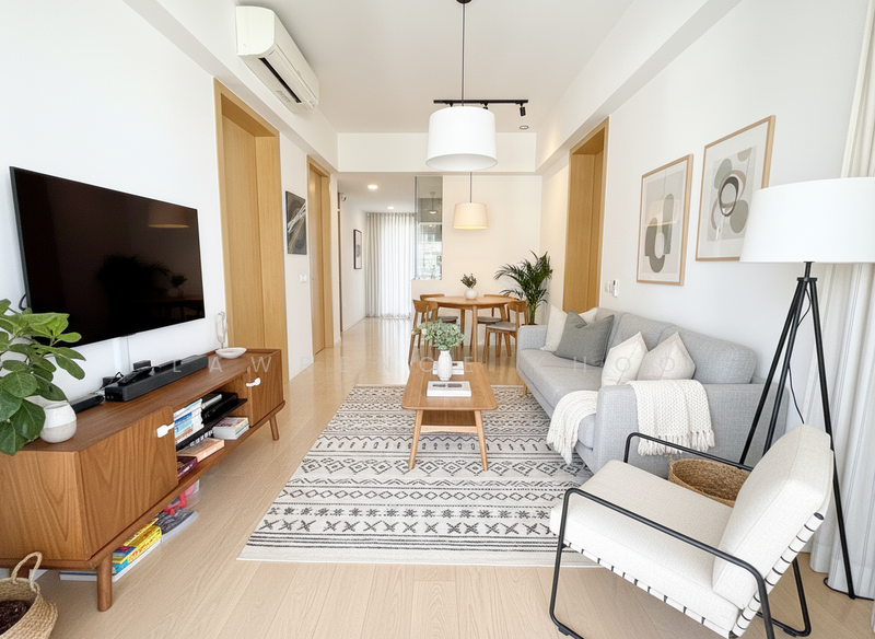 The Tre Ver Condominium For Sale at S$ 1,481,888 | PropertyGuru Singapore - Living Room (Artistic Impression)